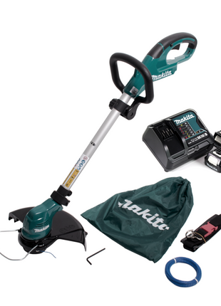 Makita UR 100 DSAE Akku Rasentrimmer 10,8V + 2x Akku 2,0Ah + Lader + 1x Fadenkopf und Zubehör - Toolbrothers