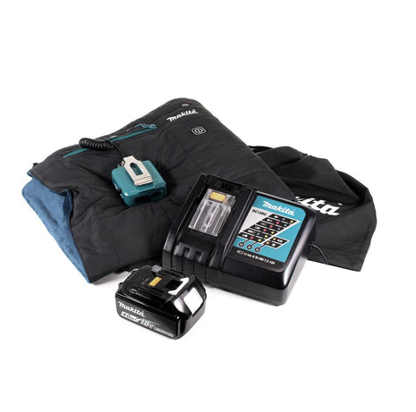 Makita DCB 200 RM1A Heizdecke 14,4V - 18 V 3 Heizstufen USB Anschluss + 1x Akku 4,0Ah + Ladegerät - Toolbrothers