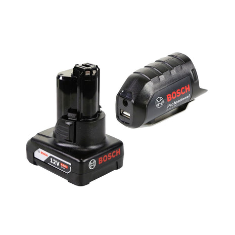 Bosch USB Power Set 12V 1x 6,0Ah Akku + GAA 12V Akku USB Ladegerät Aufsatz Adapter - Toolbrothers