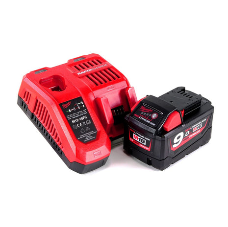 Milwaukee M18NRG-901 Akku Starter Set 18V mit M18 B9 Akku 9,0Ah + M12-18FC Ladegerät - Toolbrothers