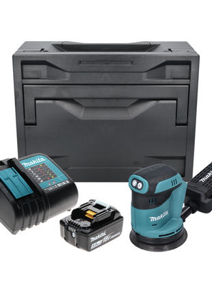 Makita DBO 180 ST1X Akku Exzenterschleifer 18 V 125 mm + 1x Akku 5,0 Ah + Ladegerät + Makbox - Toolbrothers