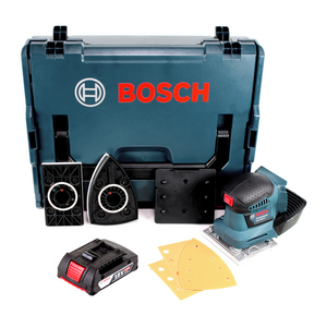 Bosch GSS 18V-10 Ponceuse vibrante sans fil 18V + 1x batterie 2,0Ah + L-Boxx - sans chargeur