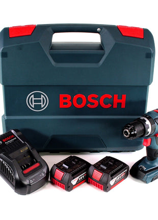 Bosch GSB 18V-60 C Akku Schlagbohrschrauber Brushless 18V 60Nm + 2x Akku 5,0Ah + Ladegerät + L-Case - Toolbrothers