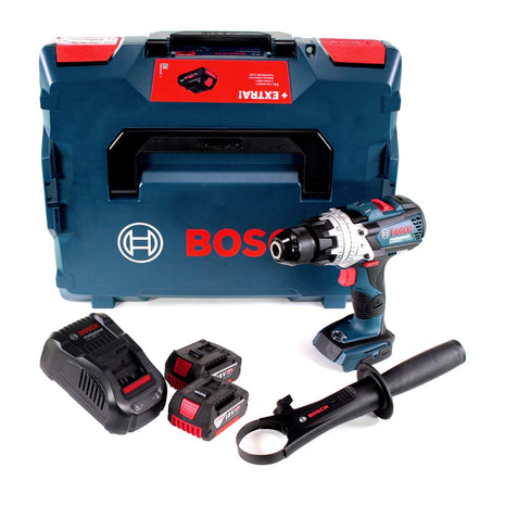 Taladro percutor inalámbrico Bosch GSB 18V-110 C Professional 18V 110 Nm + 2x baterías 5,0 Ah + cargador + L-Boxx