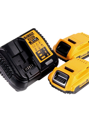 DeWalt DCF 887 Visseuse à Chocs sans fil 18 V brushless avec Mandrin de 1/4" + boîtier TStak + 2x Batteries 2 Ah + Chargeur