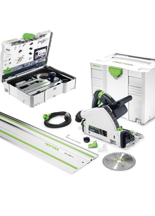 Festool TS 55 REBQ-PLUS-FS Scie plongeante 1200W 160 mm + Accessoires + Coffret de transport Systainer ( 561580 )