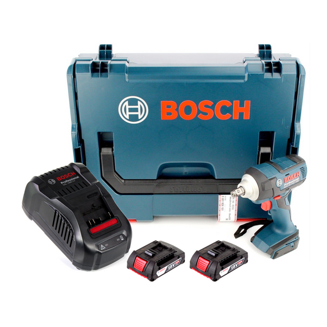 Clé à chocs rotative sans fil Bosch GDS 18 V-EC 250 18 V 250 Nm sans balai + 2x batterie 2,0 Ah + chargeur + L-Boxx