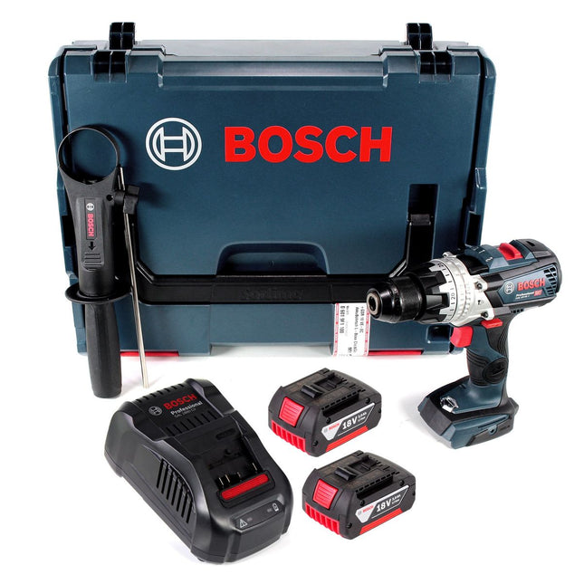 Bosch GSB 18V-85 C Perceuse-visseuse à percussion sans fil 18V 85Nm 1/2" Brushless + 2x batterie 3,0Ah + chargeur + L-Boxx