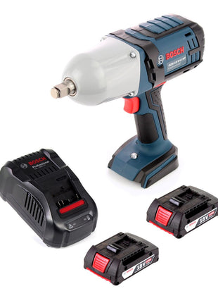 Atornillador de impacto inalámbrico Bosch GDS 18 V-LI HT 18V 650 Nm 1/2" + 2x baterías 2.0Ah + cargador