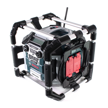 Bosch GML 50 chargeur radio de batterie radio de chantier 18V 50W IP54 + 1x batterie 2,0Ah + chargeur