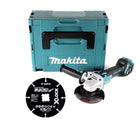 Makita DGA 511 ZJ Akku Winkelschleifer 18V 125mm Brushless + Trennscheibe + Makpac - ohne Akku, ohne Ladegerät