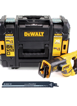 Sierra alternativa a batería DeWalt DCS 367 NT 18V sin escobillas solo + hoja de sierra alternativa S1155CHM + TSTAK - sin batería, sin cargador