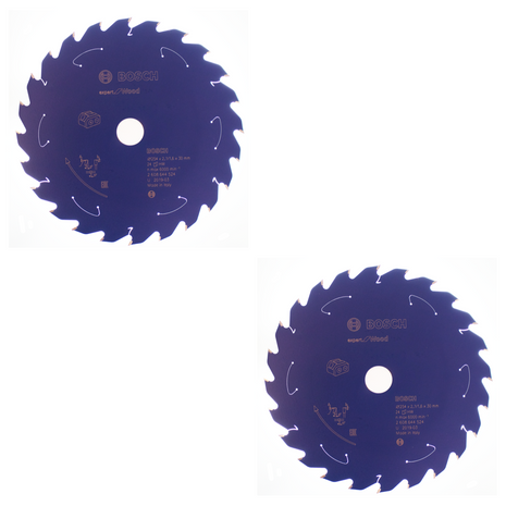 Hoja de sierra circular Bosch Expert para madera 254 x 1,6 x 30 mm 24 dientes para madera (2x 2608644524)