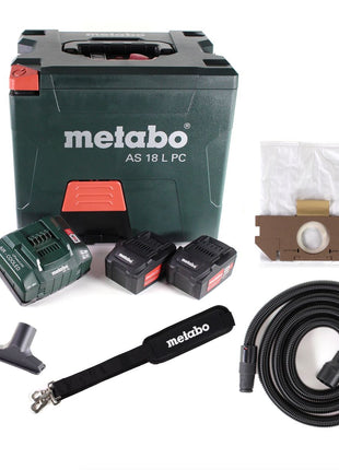 Metabo AS 18 L PC Akku Sauger 18V 7,5L ( 602021000 ) + 2x Akku 5,2Ah + Ladegerät