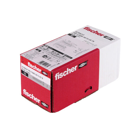 Fischer ULTRACUT FBS II Vis à béton 8x80mm 30/15, 50 pcs. Douille hexagonale SW13, Rondelle crantée TX40 ( 536853 )