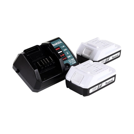 Makita HP 457 DWEX4 Perceuse-visseuse à percussion sans fil 18V 42Nm G-Serie + 2x Batteries 1,5Ah + Chargeur + 70 Forets et bits + Coffret