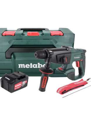 Marteau combiné à batterie Metabo KHA 18 LTX 18V 2,2J SDS Plus + 1x batterie 5,2 Ah + metaBOX - sans chargeur