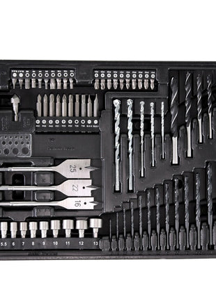 Makita X4 Alu Tiroirs à outils Coffret avec garniture universelle + 70 pcs. jeu de forets Bit