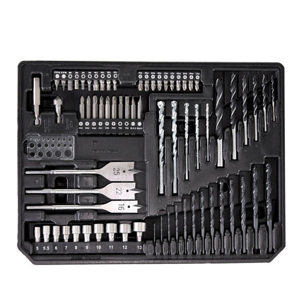 Makita X4 Alu Tiroirs à outils Coffret avec garniture universelle + 70 pcs. jeu de forets Bit