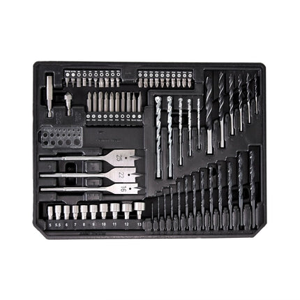 Makita DDF 451 STX4 Perceuse-visseuse sans fil 18V 80Nm + 1x batterie 5,0Ah + chargeur + 70tlg. Jeu de forets à embouts + Coffret