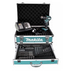 Makita DDF 483 STX4 perceuse-visseuse sans fil 18 V 40 Nm sans balais + 1x batterie 5,0 Ah + chargeur + 70 pièces. Coffret forets + coffret