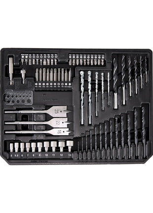 Perceuse à percussion sans fil Makita DHP 453 SGX4 18 V 42 Nm + 1x batterie 6,0 Ah + chargeur + 70 pièces. Coffret forets + coffret