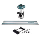 Makita DRT 50 Z Fraiseuse multifonctions sans fil 18V Brushless Solo + Adaptateur de guide-chaîne + Guide-chaîne 1000mm - sans batterie, sans chargeur