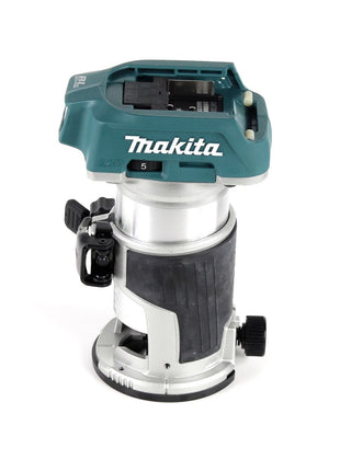 Fresadora multifuncional a batería Makita DRT 50 SF 18V sin escobillas + 2x baterías 3.0Ah + cargador + adaptador de carril guía + carril guía 1000mm