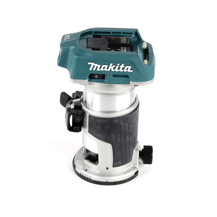 Makita DRT 50 SF Fraiseuse multifonctions sans fil 18V Brushless + 2x batterie 3,0Ah + chargeur + adaptateur de rail de guidage + rail de guidage 1000mm