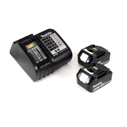 Makita DRT 50 SF Fraiseuse multifonctions sans fil 18V Brushless + 2x batterie 3,0Ah + chargeur + adaptateur de rail de guidage + rail de guidage 1000mm