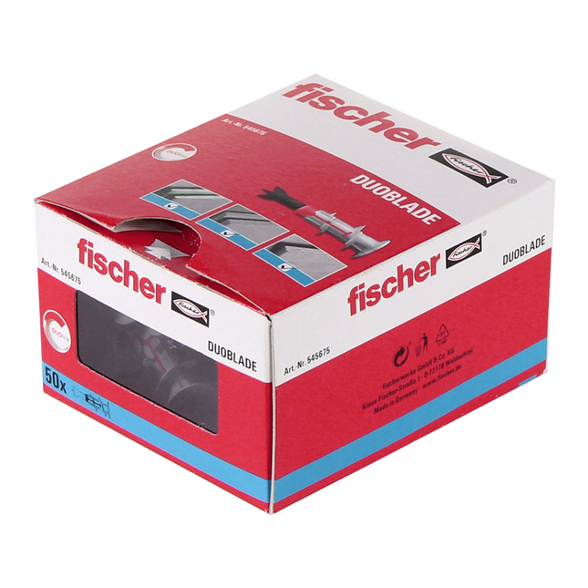 Fischer DuoBlade Chevilles autoforeuses pour plaques de carton plâtre 44mm, 50 pcs. ( 545675 )