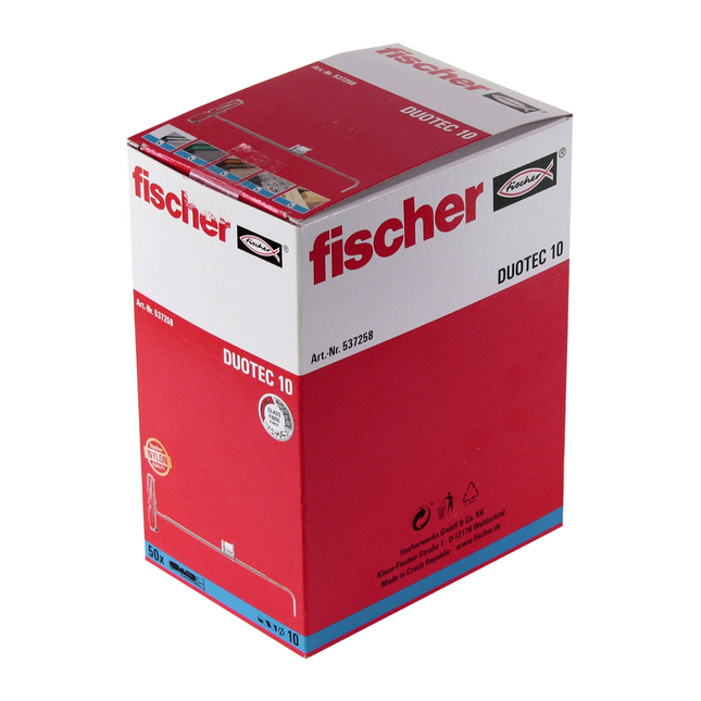 Fischer DUOTEC Chevilles à bascule 10 50mm, 50 pcs. ( 537258 )