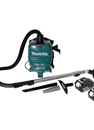 Aspirador de mochila a batería Makita DVC 261 GX15 36V (2x 18V) 2L sin escobillas + 2x batería 6.0Ah - sin cargador