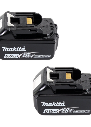 Makita DVC 261 RGX15 aspirador de mochila a batería 36V (2x 18V) 2L sin escobillas + 2x batería 6.0Ah + cargador