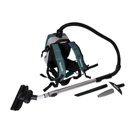 Makita DVC 261 RGX15 Aspirateur dorsal 36V (2x 18V) 2L brushless + 2x Batteries 6.0Ah + Chargeur + 10x Sac filtre