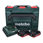 Metabo Basis Set LIHD + 2x Batteries 4,0 Ah + Chargeur + Coffret de transport Metaloc ( 685130000 )