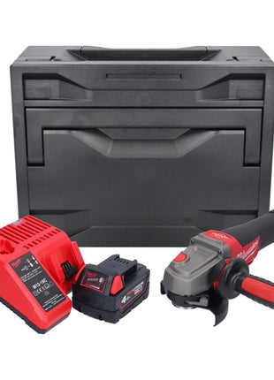 Meuleuse d'angle sur batterie Milwaukee M18 CAG115XPDB-401M 18 V 115 mm sans balais + 1x batterie 4,0 Ah + chargeur + M-Box