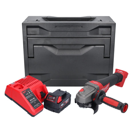 Milwaukee M18 CAG115XPDB-401M Akku Winkelschleifer 18 V 115 mm Brushless + 1x Akku 4,0 Ah + Ladegerät + M-Box