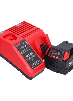 Meuleuse d'angle sur batterie Milwaukee M18 CAG115XPDB-501M 18 V 115 mm sans balais + 1x batterie 5,0 Ah + chargeur + disque à tronçonner + M-Box