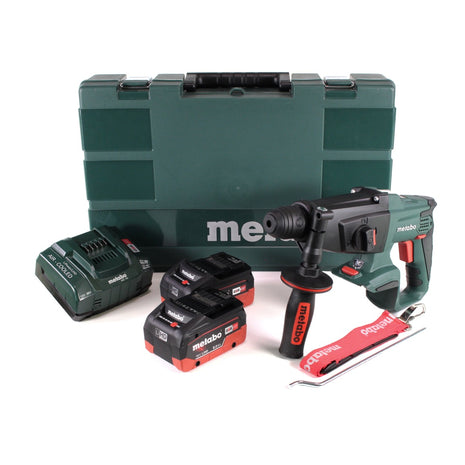 Marteau combiné à batterie Metabo KHA 18 LTX 18V + 2x batteries 8,0Ah + chargeur + mallette