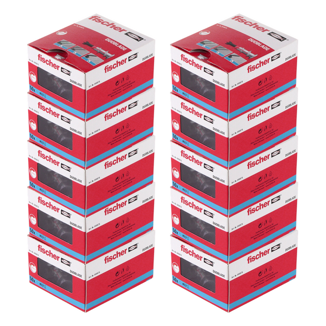Fischer DUOBLADE Cheville autoforeuse pour plaques de carton plâtre 44mm 500 pcs. (10x 545675)