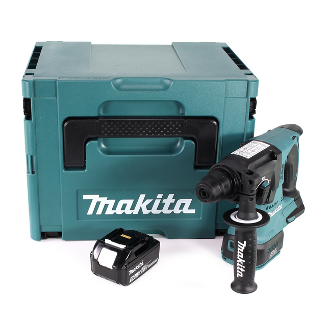 Makita DHR 242 T1J Marteau perforateur sans fil 18V 2,0J SDS-plus Brushless + 1x batterie 5,0Ah + Makpac - sans chargeur