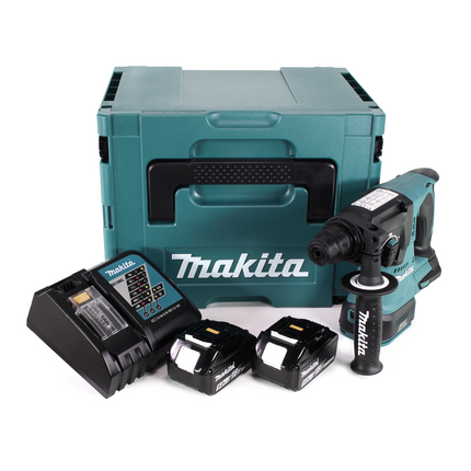 Makita DHR 242 RTJ Marteau perforateur sans fil 18V 2,0J SDS-plus Brushless + 2x batterie 5,0Ah + chargeur + Makpac
