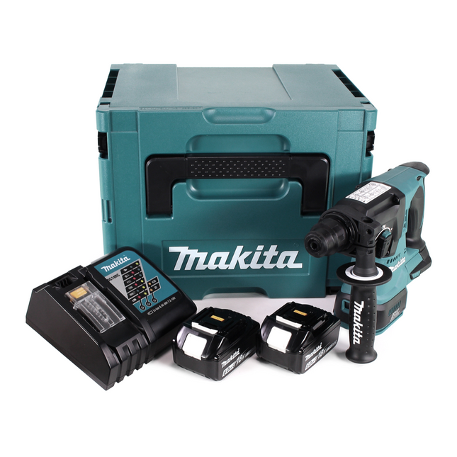 Makita DHR 242 RGJ Marteau perforateur sans fil 18V 2,0J SDS-plus Brushless + 2x batterie 6,0Ah + chargeur + Makpac