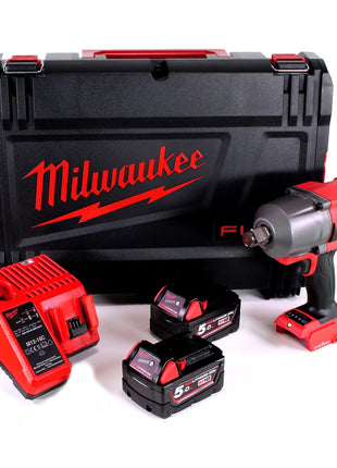 Clé à chocs sans fil Milwaukee M18 ONEFHIWF34 502X 3/4" 18V 1627Nm + 2x batterie 5.0Ah + boîtier HD + chargeur (4933459730)