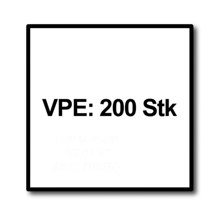 Vis à béton Fischer ULTRACUT FBS II 8x80mm 30/15 200 pièces tête hexagonale SW13 rondelle TX40 galvanisée (553686)