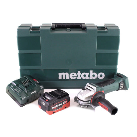 Metabo W 18 LTX 125 Amoladora angular rápida 18V 125mm + 1x batería 5.5Ah + cargador + maletín