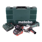 Metabo W 18 LTX 125 Meuleuse d'angle rapide 18V 125mm + 2x batteries 5,5Ah + chargeur + mallette