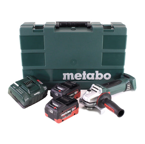 Metabo W 18 LTX 125 Amoladora angular rápida 18V 125mm + 2x baterías 5.5Ah + cargador + maletín