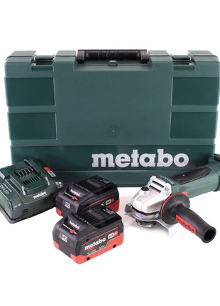 Metabo W 18 LTX 125 Meuleuse d'angle rapide 18V 125mm + 2x batterie 8,0Ah + chargeur + mallette